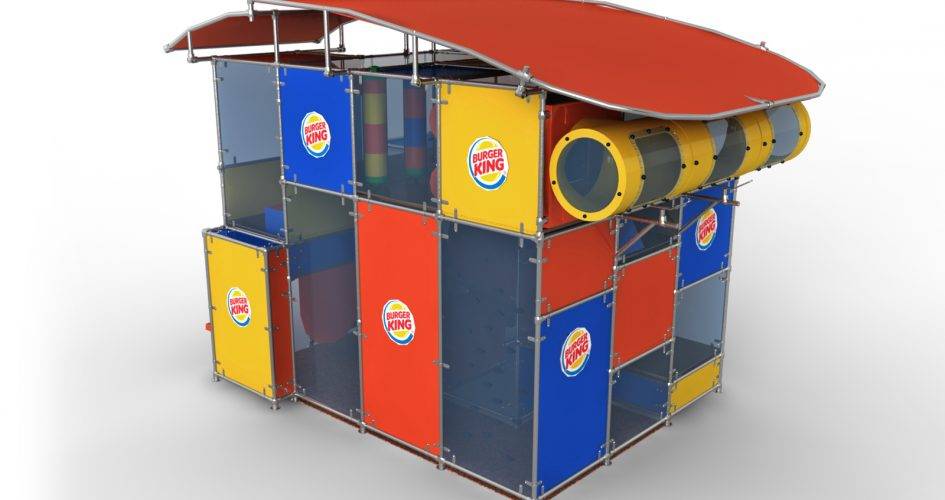 Structure de jeux extérieure restaurant Burger King