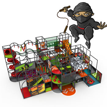 Parcours Ninja indoor pour enfants – aire de jeux ludique et sportive